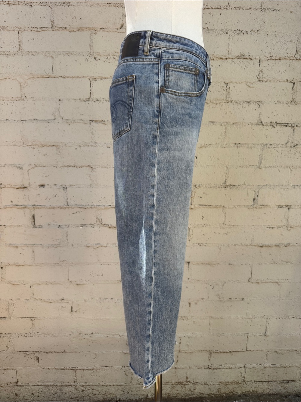 R13 Boy Straight Jeans Jasper Stretch Size 28 - Picture 4 of 16